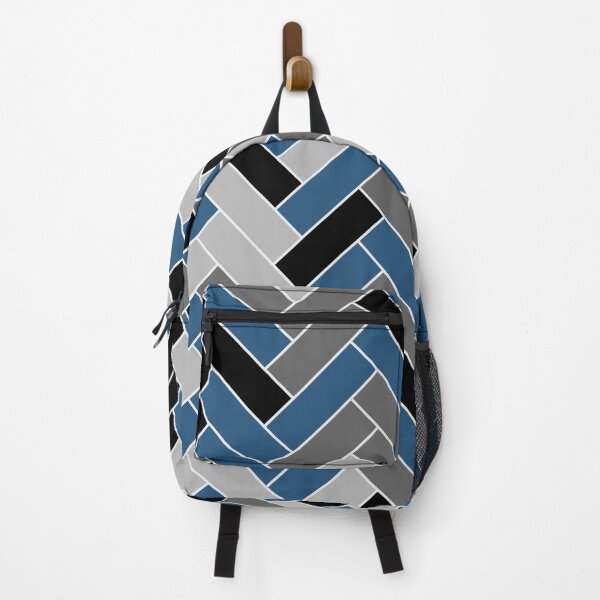 Item preview, Blue Black Gray Herringbone Pattern - Hue Coordinates w/ Coloro / WGSN 2022 Spring / Summer Trending Color Atlantic Blue 115-35-20 designed and sold by ColorOfTheYears.