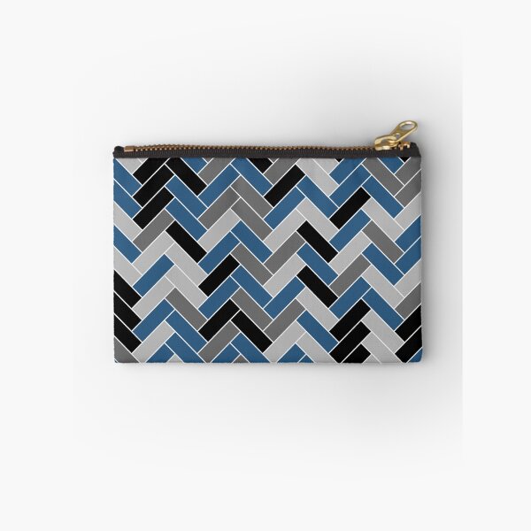 Item preview, Blue Black Gray Herringbone Pattern - Hue Coordinates w/ Coloro / WGSN 2022 Spring / Summer Trending Color Atlantic Blue 115-35-20 designed and sold by ColorOfTheYears.