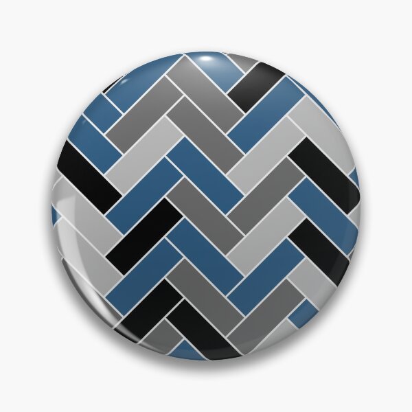 Item preview, Blue Black Gray Herringbone Pattern - Hue Coordinates w/ Coloro / WGSN 2022 Spring / Summer Trending Color Atlantic Blue 115-35-20 designed and sold by ColorOfTheYears.