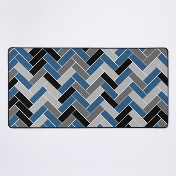 Item preview, Blue Black Gray Herringbone Pattern - Hue Coordinates w/ Coloro / WGSN 2022 Spring / Summer Trending Color Atlantic Blue 115-35-20 designed and sold by ColorOfTheYears.