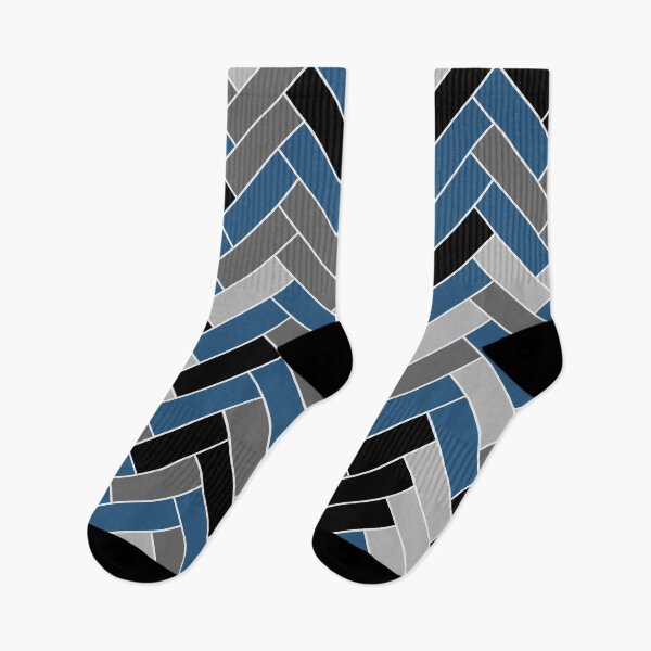 Item preview, Blue Black Gray Herringbone Pattern - Hue Coordinates w/ Coloro / WGSN 2022 Spring / Summer Trending Color Atlantic Blue 115-35-20 designed and sold by ColorOfTheYears.