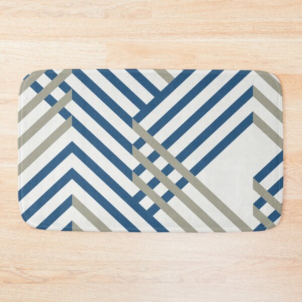 Item preview, Blue Gray White Minimal Diagonal Stripe Pattern - Hue Coordinates w/ Coloro / WGSN 2022 Spring / Summer Trending Color Atlantic Blue 115-35-20 designed and sold by ColorOfTheYears.