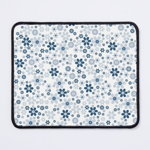 Item preview, Blue and White Cute Simple Floral Flower Pattern - Hue Coordinates w/ Coloro / WGSN 2022 Spring / Summer Trending Color Atlantic Blue 115-35-20 designed and sold by ColorOfTheYears.