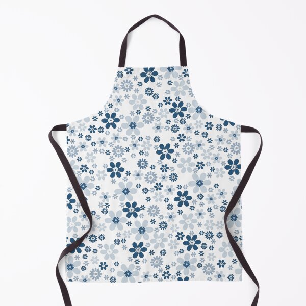 Item preview, Blue and White Cute Simple Floral Flower Pattern - Hue Coordinates w/ Coloro / WGSN 2022 Spring / Summer Trending Color Atlantic Blue 115-35-20 designed and sold by ColorOfTheYears.