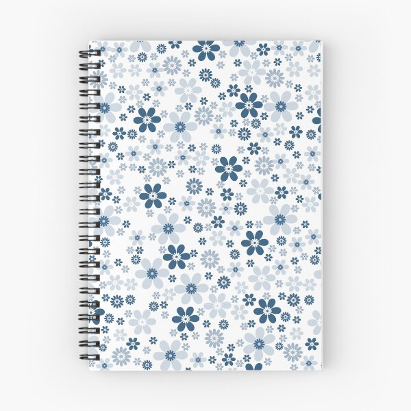Item preview, Blue and White Cute Simple Floral Flower Pattern - Hue Coordinates w/ Coloro / WGSN 2022 Spring / Summer Trending Color Atlantic Blue 115-35-20 designed and sold by ColorOfTheYears.