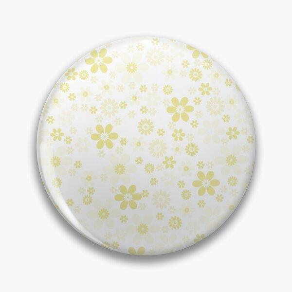 Item preview, Yellow and White Cute Simple Floral Flower Pattern Coordinates w/ Coloro / WGSN 2022 Spring / Summer Trending Color Butter 040-86-20 designed and sold by ColorOfTheYears.