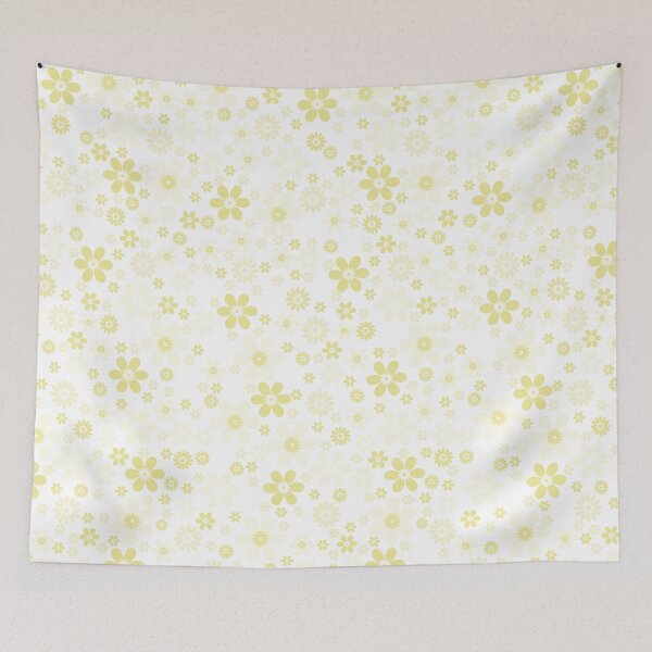 Item preview, Yellow and White Cute Simple Floral Flower Pattern Coordinates w/ Coloro / WGSN 2022 Spring / Summer Trending Color Butter 040-86-20 designed and sold by ColorOfTheYears.