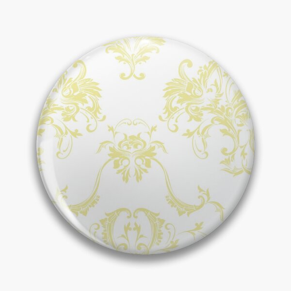 Item preview, Yellow and White Damask Scroll Baroque Pattern Coordinates w/ Coloro / WGSN 2022 Spring / Summer Trending Color Butter 040-86-20 designed and sold by ColorOfTheYears.