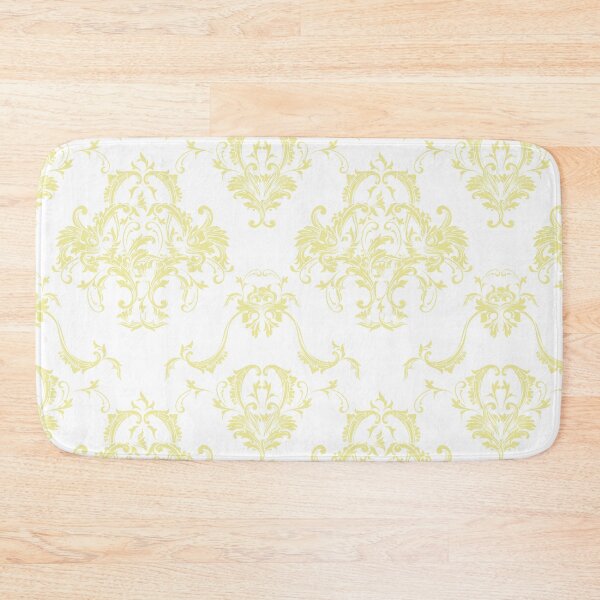 Item preview, Yellow and White Damask Scroll Baroque Pattern Coordinates w/ Coloro / WGSN 2022 Spring / Summer Trending Color Butter 040-86-20 designed and sold by ColorOfTheYears.