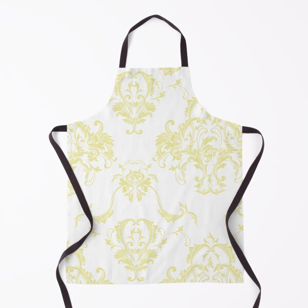 Item preview, Yellow and White Damask Scroll Baroque Pattern Coordinates w/ Coloro / WGSN 2022 Spring / Summer Trending Color Butter 040-86-20 designed and sold by ColorOfTheYears.