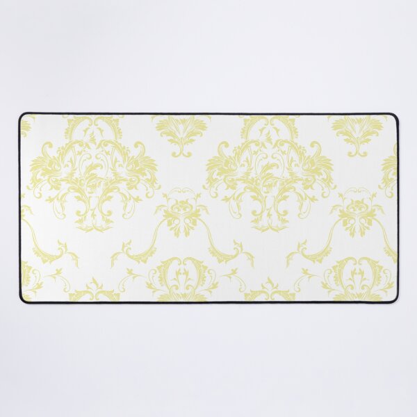 Item preview, Yellow and White Damask Scroll Baroque Pattern Coordinates w/ Coloro / WGSN 2022 Spring / Summer Trending Color Butter 040-86-20 designed and sold by ColorOfTheYears.