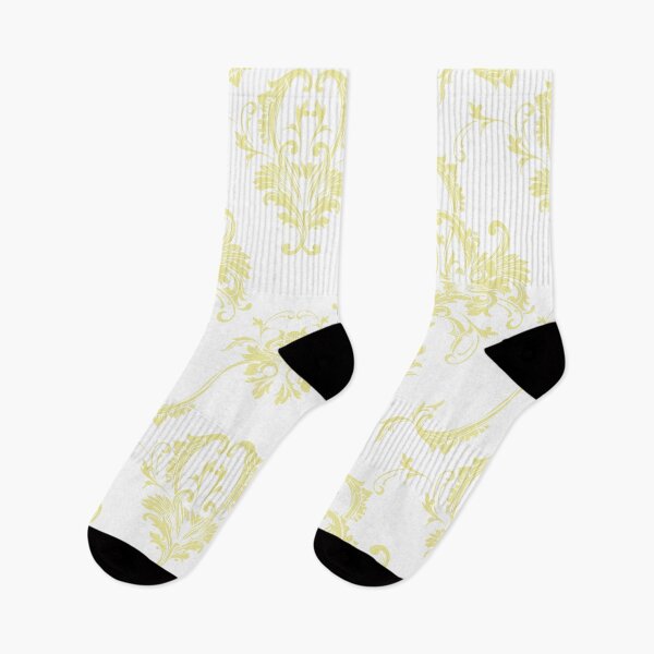 Item preview, Yellow and White Damask Scroll Baroque Pattern Coordinates w/ Coloro / WGSN 2022 Spring / Summer Trending Color Butter 040-86-20 designed and sold by ColorOfTheYears.