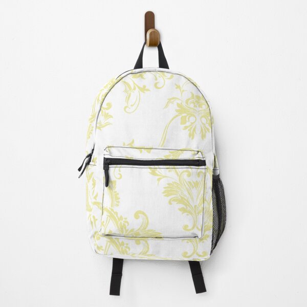 Item preview, Yellow and White Damask Scroll Baroque Pattern Coordinates w/ Coloro / WGSN 2022 Spring / Summer Trending Color Butter 040-86-20 designed and sold by ColorOfTheYears.