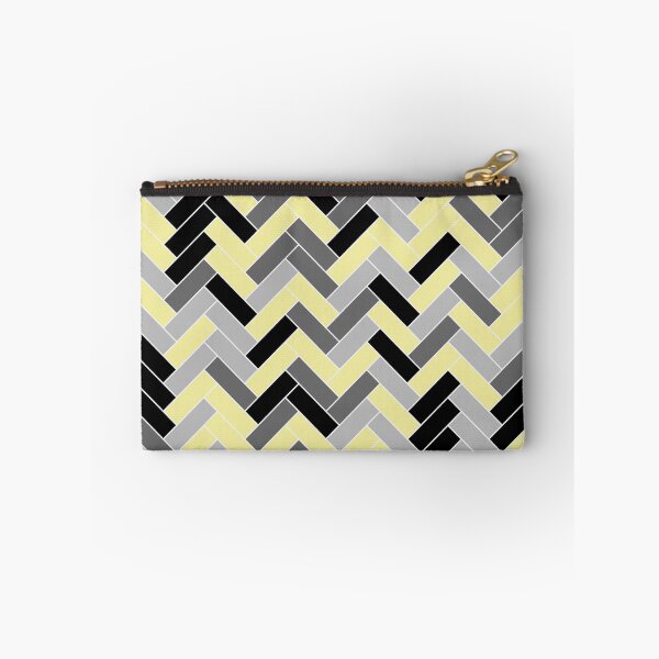 Item preview, Yellow Black Gray Herringbone Pattern Coordinates w/ Coloro / WGSN 2022 Spring / Summer Trending Color Butter 040-86-20 designed and sold by ColorOfTheYears.
