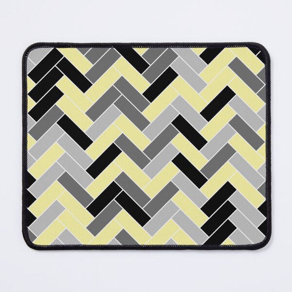 Item preview, Yellow Black Gray Herringbone Pattern Coordinates w/ Coloro / WGSN 2022 Spring / Summer Trending Color Butter 040-86-20 designed and sold by ColorOfTheYears.