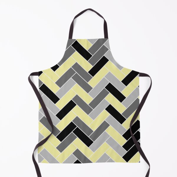 Item preview, Yellow Black Gray Herringbone Pattern Coordinates w/ Coloro / WGSN 2022 Spring / Summer Trending Color Butter 040-86-20 designed and sold by ColorOfTheYears.