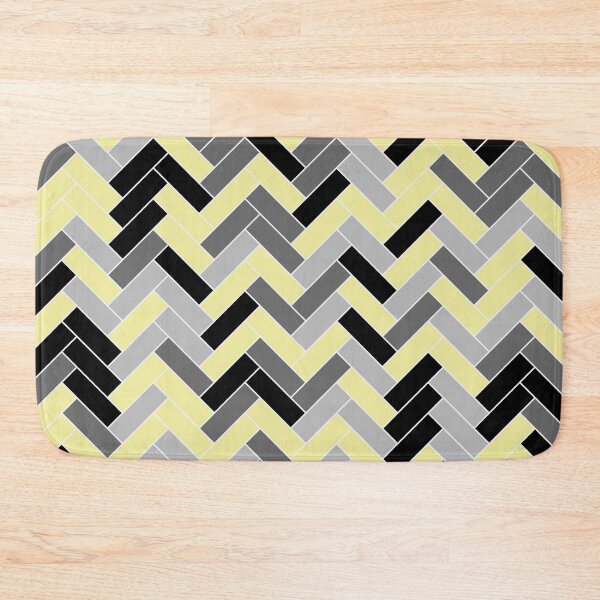 Item preview, Yellow Black Gray Herringbone Pattern Coordinates w/ Coloro / WGSN 2022 Spring / Summer Trending Color Butter 040-86-20 designed and sold by ColorOfTheYears.