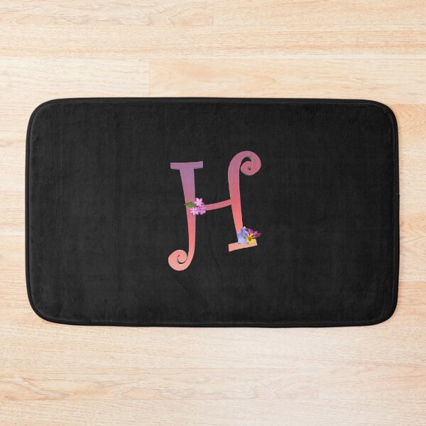 Item preview, Script letter H decorated with flowers designed and sold by AloraDawnEve.