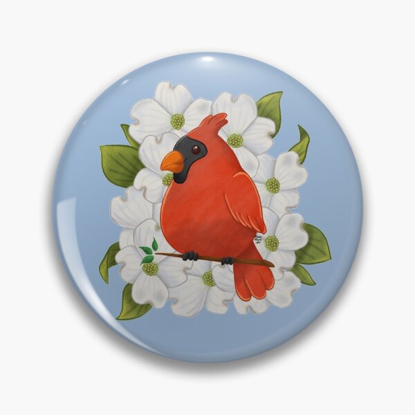 Item preview, Cardinal on Dogwood Flowers designed and sold by SewCharlotte.