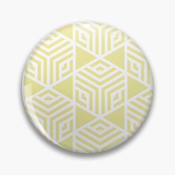 Item preview, Yellow and White Modern Stripe Cube Tile Pattern Coordinates w/ Coloro / WGSN 2022 Spring / Summer Trending Color Butter 040-86-20 designed and sold by ColorOfTheYears.