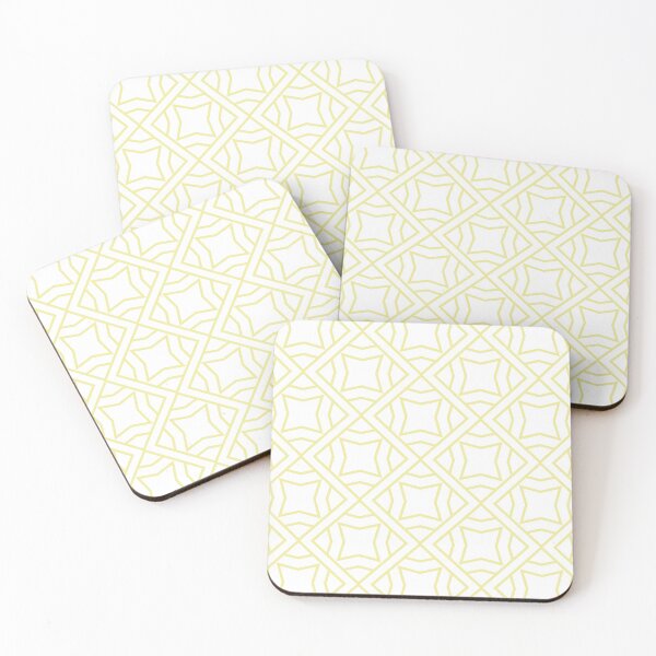Item preview, Yellow and White Modern Stripe Cube Tile Pattern Coordinates w/ Coloro / WGSN 2022 Spring / Summer Trending Color Butter 040-86-20 designed and sold by ColorOfTheYears.