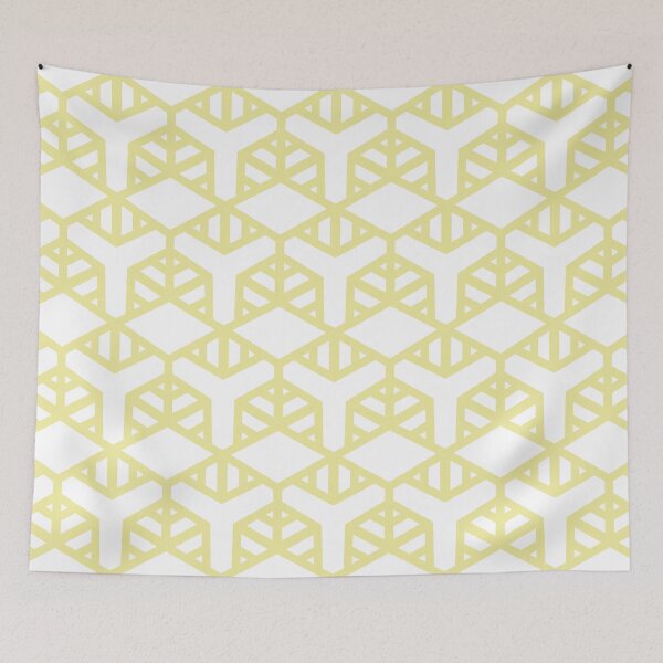 Item preview, Yellow and White Geometric Shape Tile Pattern Coordinates w/ Coloro / WGSN 2022 Spring / Summer Trending Color Butter 040-86-20 designed and sold by ColorOfTheYears.