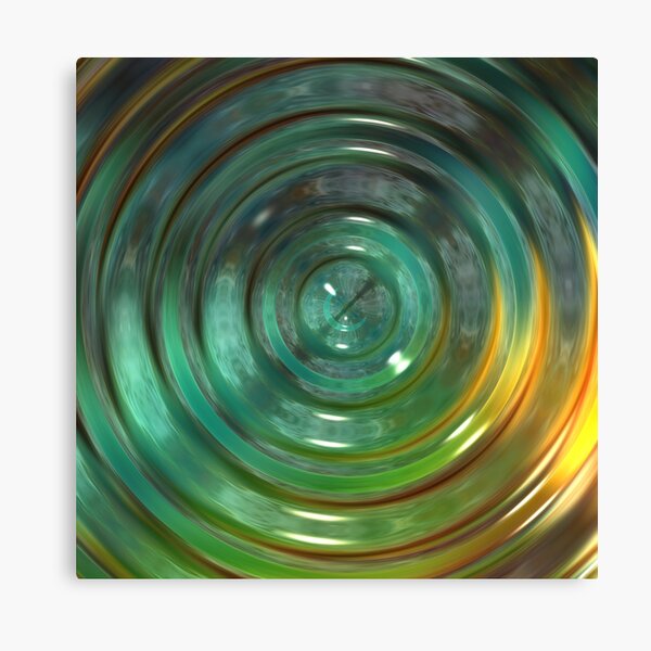 Metallic Green Swirl Canvas Print