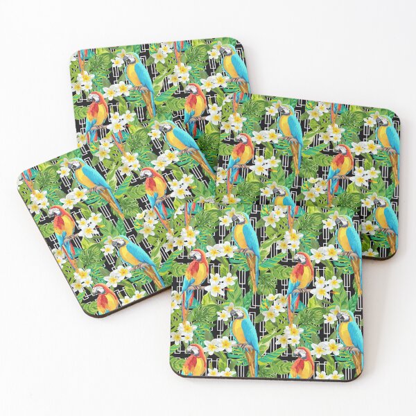 Item preview, Hawaiian Tropical Summer Paradise Floral Birds Parrots designed and sold by Ross-Sergey.