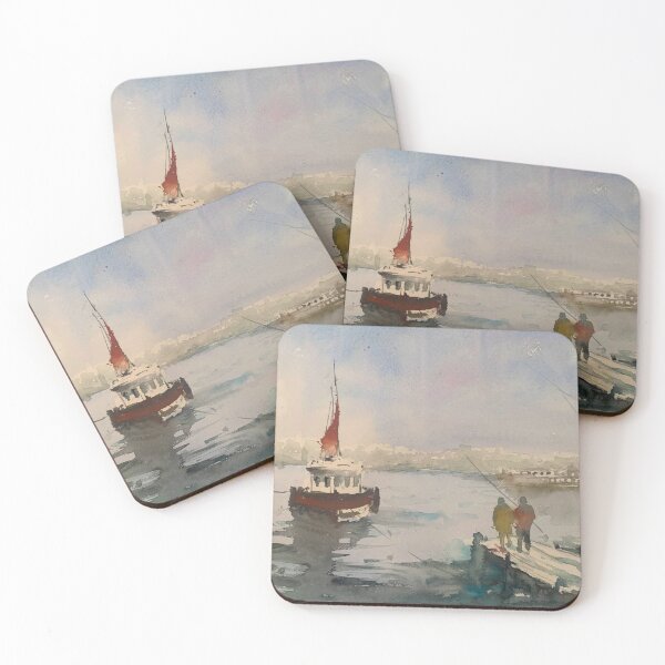 Item preview, Couple fishing from the pier designed and sold by vizyco.