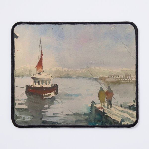 Item preview, Couple fishing from the pier designed and sold by vizyco.