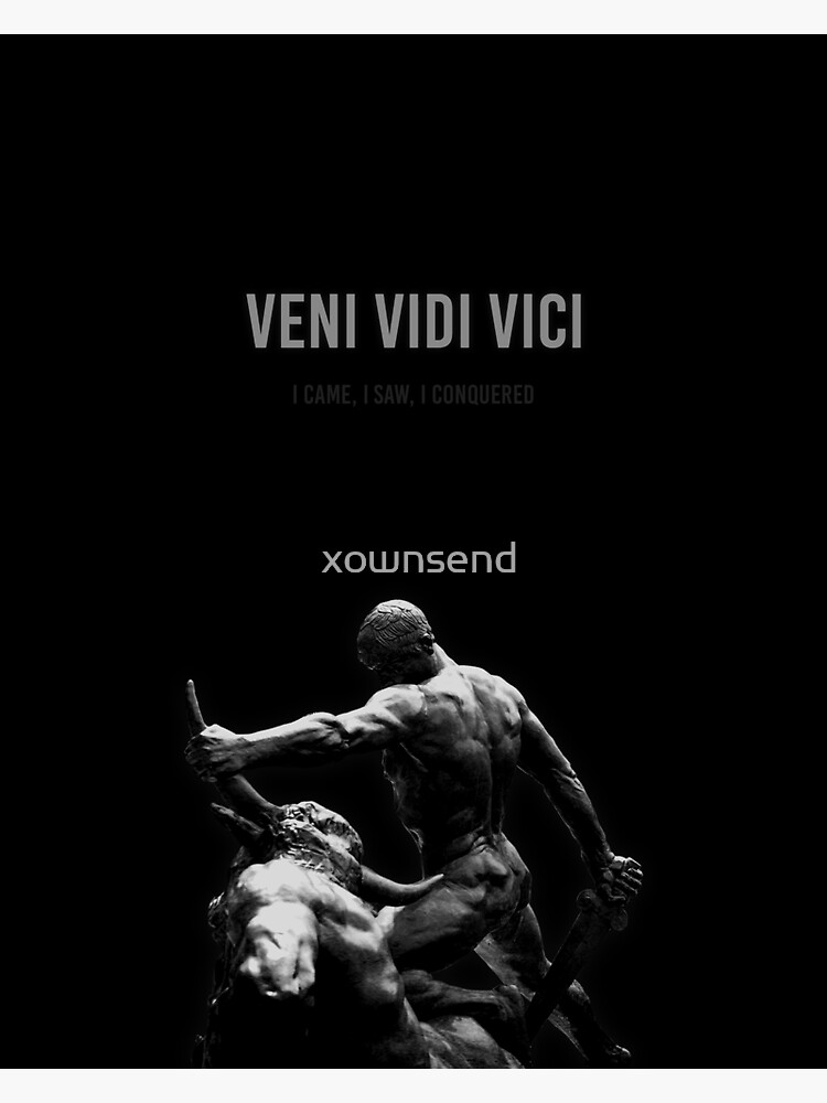 Veni, vidi, vici: I came, I saw, I conquered