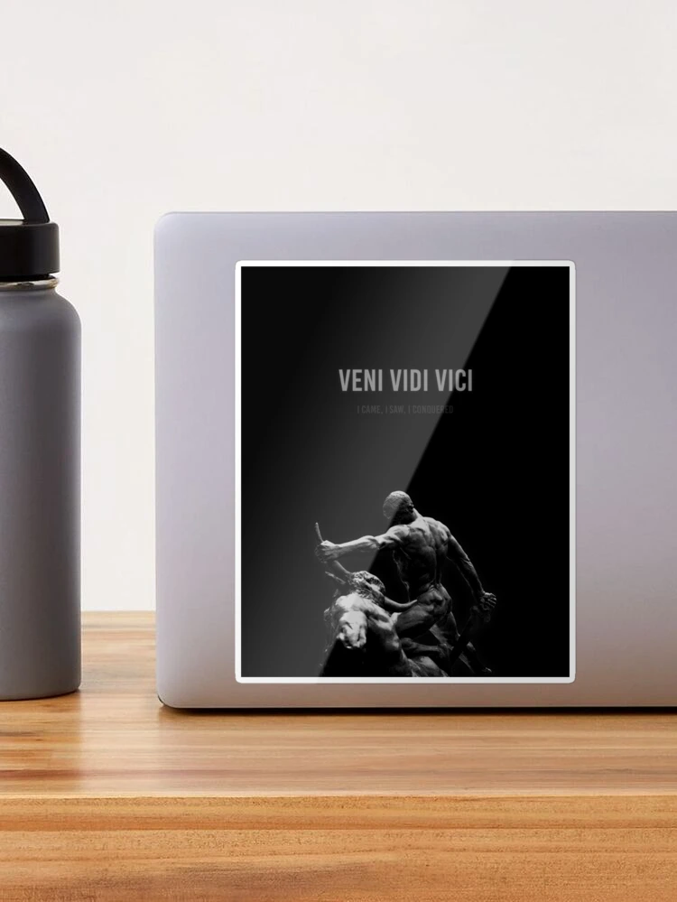 Veni Vidi Vici, I Came, I Saw, I Conquered, Theseus And The Minotaur  Sticker for Sale by xownsend