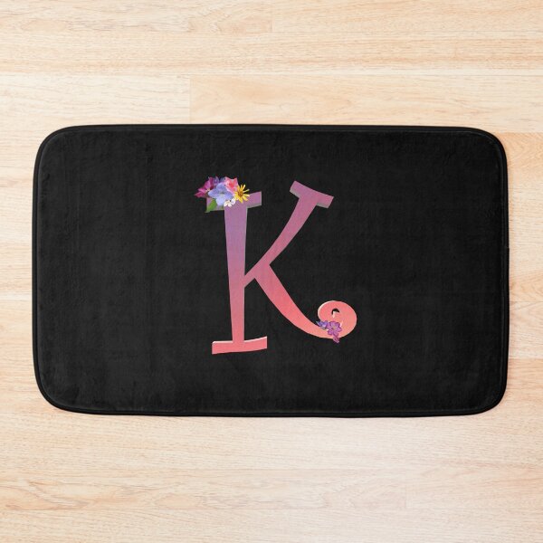Item preview, Script letter K decorated with flowers designed and sold by AloraDawnEve.