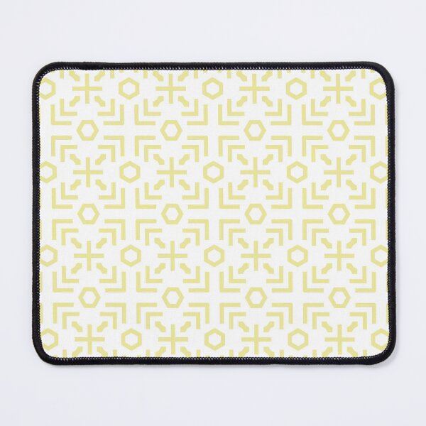Item preview, Yellow and White Art Deco Abstract Pattern Coordinates w/ Coloro / WGSN 2022 Spring / Summer Trending Color Butter 040-86-20 designed and sold by ColorOfTheYears.