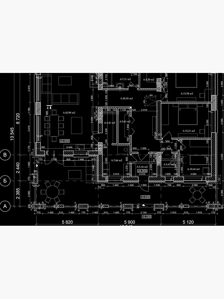 Detailed architectural private house floor plan, apartment layout,  blueprint. Vector illustration Welcome Mat by Familyshmot