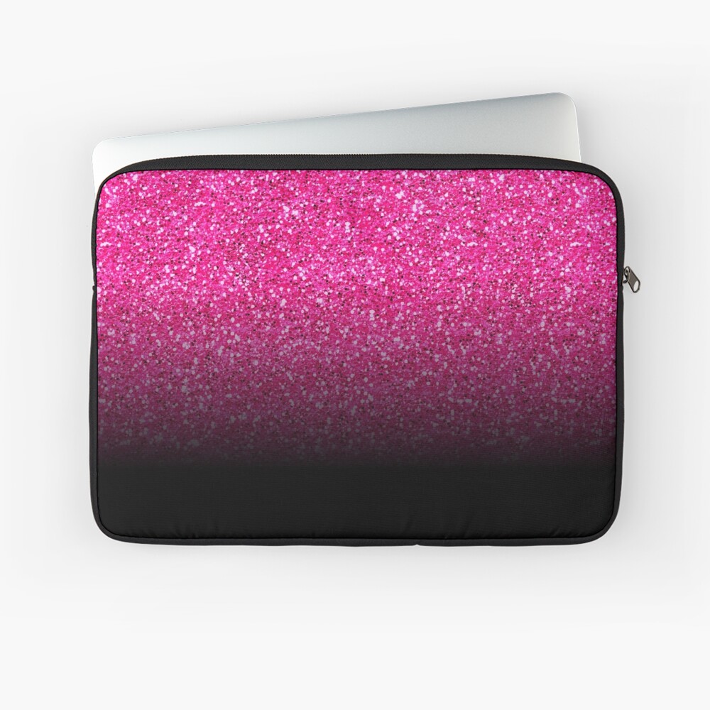 hot pink glitter and black ombre | Art Board Print