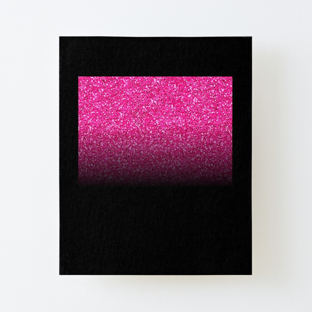 hot pink glitter and black ombre | Art Board Print