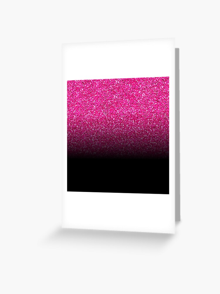 Hot Pink Glitter And Solid Black Ombre by Stink Pad