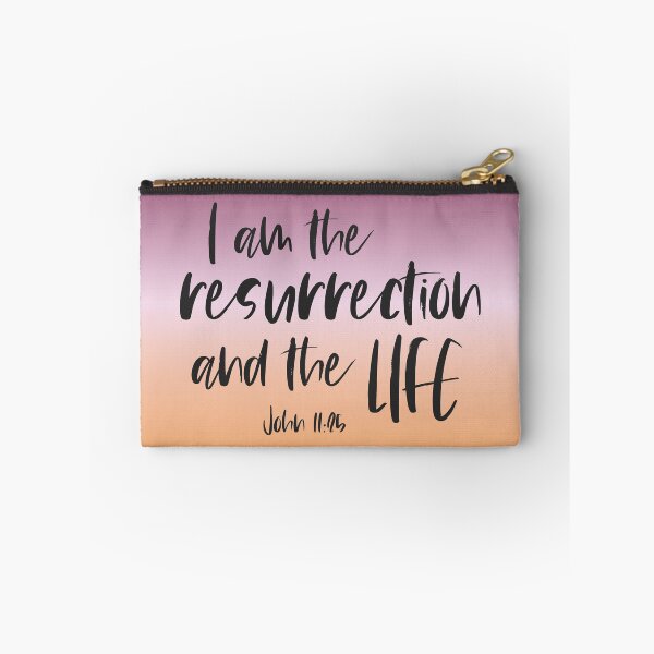 Item preview, Christian Bible Verse: I am the resurrection and the life (dark text) designed and sold by Ofeefee.