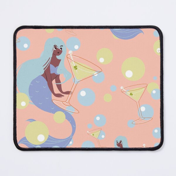 Item preview, Look Like a Mermaid Drink Like a Pirate // Mythical Creature Bubbly Pattern designed and sold by FartingUnicorn.