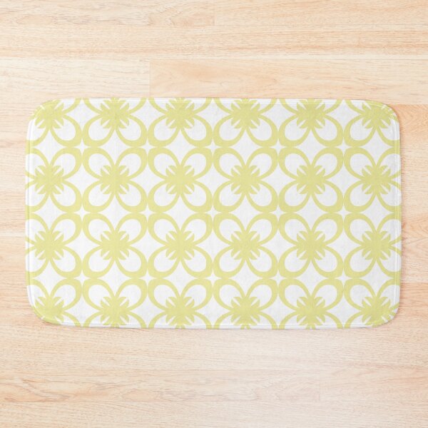 Item preview, Yellow and White Minimal Floral Flower Pattern Coordinates w/ Coloro / WGSN 2022 Spring / Summer Trending Color Butter 040-86-20 designed and sold by ColorOfTheYears.
