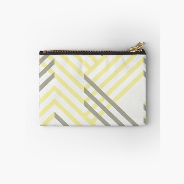 Item preview, Yellow Gray White Minimal Diagonal Stripe Pattern Coordinates w/ Coloro / WGSN 2022 Spring / Summer Trending Color Butter 040-86-20 designed and sold by ColorOfTheYears.