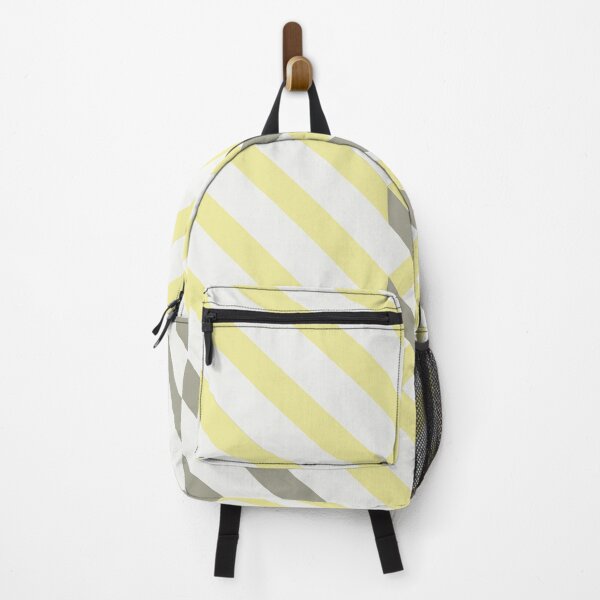 Item preview, Yellow Gray White Minimal Diagonal Stripe Pattern Coordinates w/ Coloro / WGSN 2022 Spring / Summer Trending Color Butter 040-86-20 designed and sold by ColorOfTheYears.
