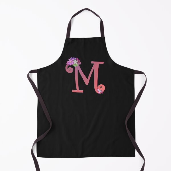 Item preview, Script letter M decorated with flowers designed and sold by AloraDawnEve.