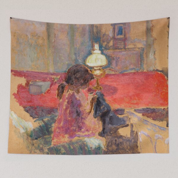 Artikelvorschau, Expressionismus-Malerei Frau mit Lampe (1909) von Pierre Bonnard entworfen und verkauft von Designedbysm.