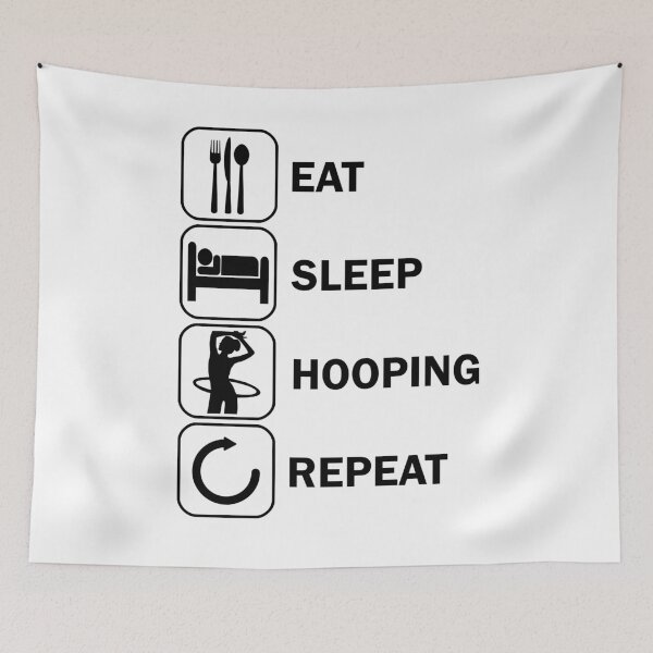 Item preview, Eat Sleep Hooping Hulahoop designed and sold by DerNerd.