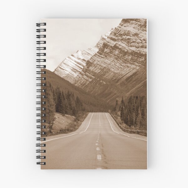 Item preview, Mountain, Snow Mountain, Mountain Landscape, Open Road, Sepia designed and sold by Magic Love Art Print.