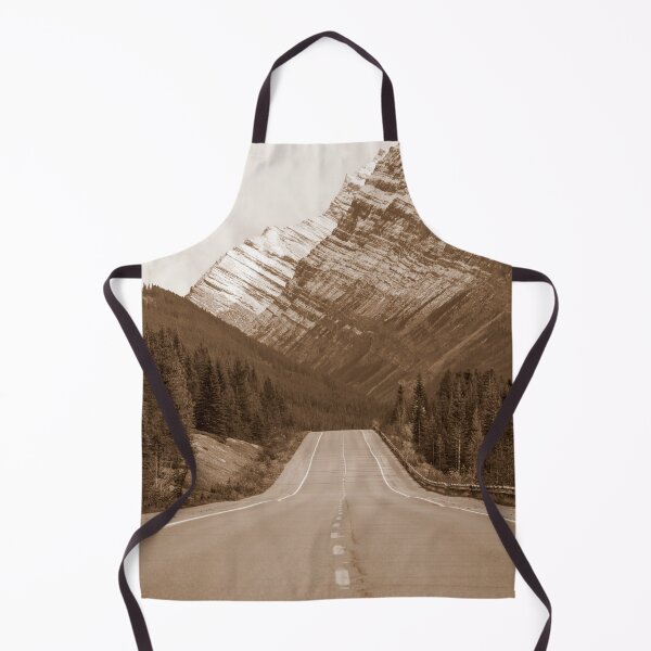 Item preview, Mountain, Snow Mountain, Mountain Landscape, Open Road, Sepia designed and sold by Magic Love Art Print.