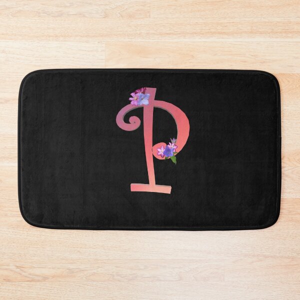Item preview, Script letter P decorated with flowers designed and sold by AloraDawnEve.