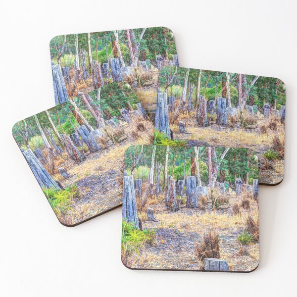 Item preview, Cut olive tree trunks in scrubland designed and sold by janesg.